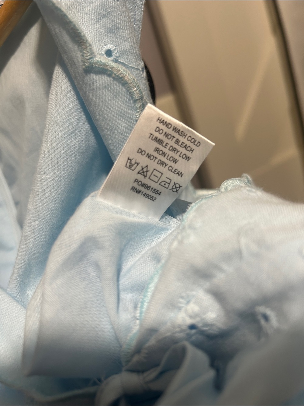 Fashion Nova Light Blue Eyelet Midi Dress - Picture 7 of 8